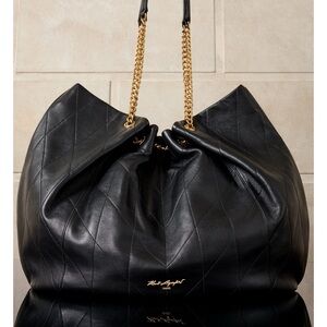 Karl Lagerfeld Black Quilted Shoulder Bag